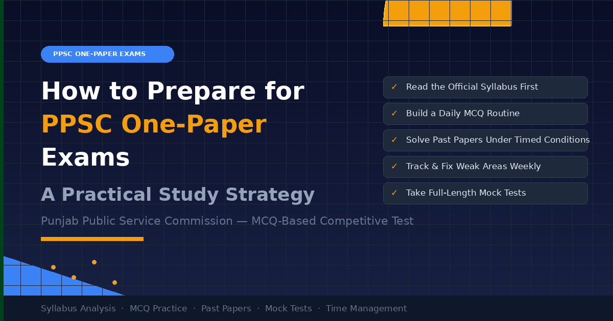 How to Prepare for PPSC One-Paper Exams: A Practical Study Strategy